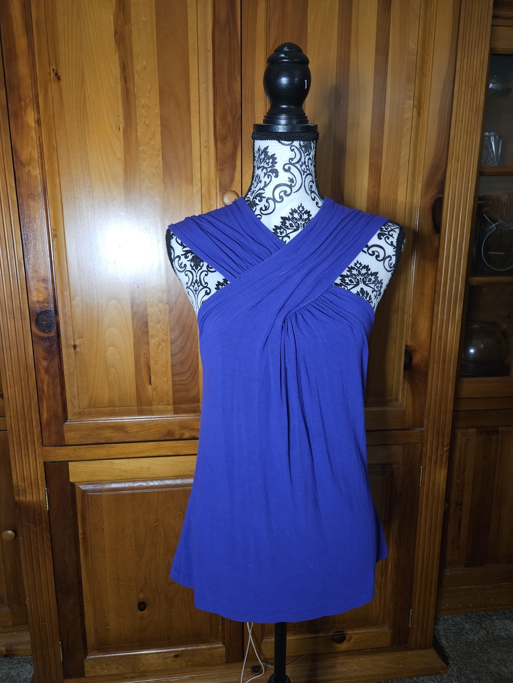 The Limited Cross-Front Sleeveless Tank Top in Purple